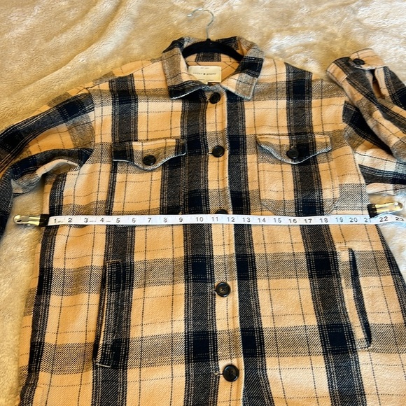 Lucky🍀Brand‎ Plaid Button-Up Jacket in Black and Tan - Picture 10 of 10